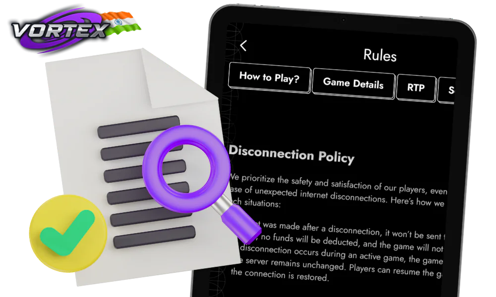 Before starting the game, it is recommended that you familiarize yourself with the rules of Vortex game